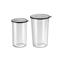 Набор стаканов с крышками, тритан, 400 и 600 мл, прозрачный, BAMIX, Швейцария