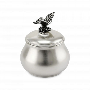 Сахарница «Бабочка», 75 мл, медь, серебристый, серия Летний сад, Кольчугинский Мельхиор, Россия, Сахарницы