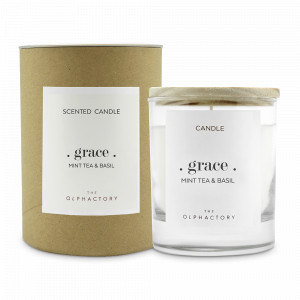 Свеча ароматическая «Mint tea and Basil», 40 часов горения, воск, стекло, серия The Olphactory, AMBIENTAIR, Испания, Ароматические диффузоры с палочками