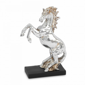 Статуэтка «Конь на дыбах», 15 см, полирезин, серебристый, серия Horse, ANNA LAFARG, Китай, Статуэтки
