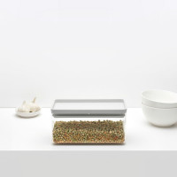 Контейнер модульный для продуктов, 1.5 л, 22 х 11 х 10.5 см, пластик, светло-серый, серия Tasty+, BRABANTIA, Бельгия_00817010067507613416.jpg