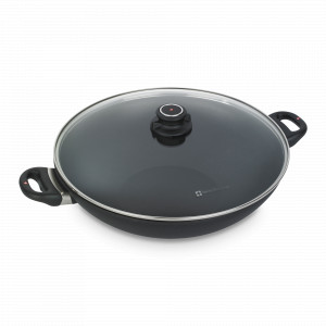 Вок с алмазным покрытием, с крышкой, 36 см, сплав алюминия, стекло, черный, серия XD Classic+, SWISS DIAMOND, Швейцария, SWISS DIAMOND (Швейцария)