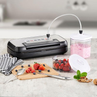 Упаковщик вакуумный, нержавеющая сталь, пластик, стальной, черный, CASO, Германия_00814740061165109711.jpg