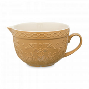 Кувшин для смешивания, 2 л, керамика, бежевый, рельеф, серия Russian North, TKANO, Россия, Российский фарфор