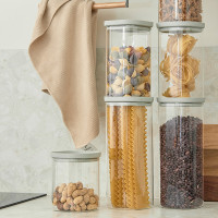 Банка для хранения, 2 л, боросиликатное стекло, силикон, светло-серый, SMART SOLUTIONS, Россия_00817550041330082982.jpg