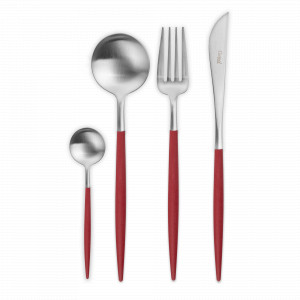 Набор столовых приборов на 6 персон, 24 предм., серия GOA matte red, CUTIPOL, Португалия, CUTIPOL (Португалия)