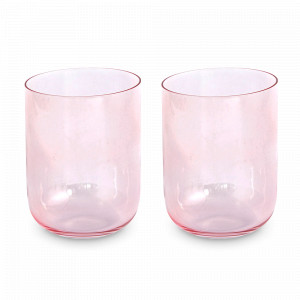 Набор из 2-х стаканов для воды, 390 мл, стекло, розовый, серия Rainbow, EASY LIFE (R2S), Италия, Стаканы для воды