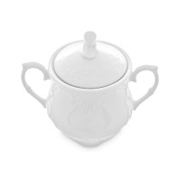 Сахарница , 250 мл, фарфор, белый, серия Rococo, REPAST, Чехия