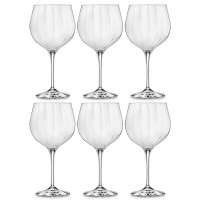 Набор из 6-ти бокалов для красного вина, 670 мл, хрустальное стекло, серия Optic, RCR, Италия