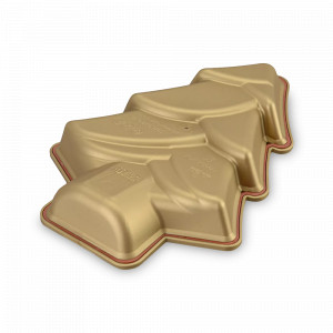 Форма для приготовления пирожного Christmas Tree, размер: 28 х 20 см, материал: силикон, цвет: золотистый, SILIKOMART, Италия, SILIKOMART (Италия)