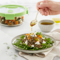 Контейнер пищевой круглый, 950 мл, 19 см, стекло, силикон, зеленый, серия At Home, LEKUE, Испания_00819240052263826020.jpg