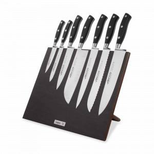 Набор кухонных ножей, 7 штук, на магнитной композитной подставке (венге),серия Riviera, ARCOS, Испания, Набор ножей накири