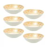 Набор из 6-ти розеток Cream Gold, 11 см, фарфор, белый, золотой, серия Constanza Imperial, FALKENPORZELLAN, Германия, 