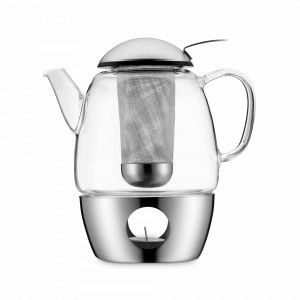 Чайник заврочный с подставкой для подогрева, 1 л, нержавеющая сталь 18/10, стекло, серия Smartea, WMF, Германия, Чайники заварочные