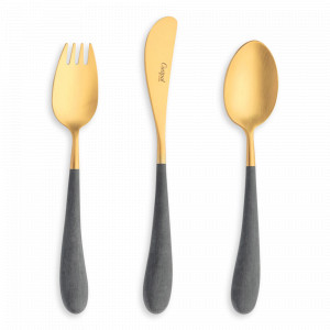 Набор детских столовых приборов, 3 предмета, нержавеющая сталь 18/10, серия Alice, CUTIPOL, Португалия, Детские наборы CUTIPOL