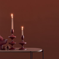 Подсвечник на одну свечу, 29 см, металл, бордовый, серия Vivlend, BERGENSON BJORN, Великобритания_00818840045367223446.jpg