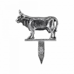 Шпажка для сыра &quot;Корова&quot;, латунь, серебристый, серия Охотничий домик, Кольчугинский Мельхиор, Россия, Приборы для салата и сервировки
