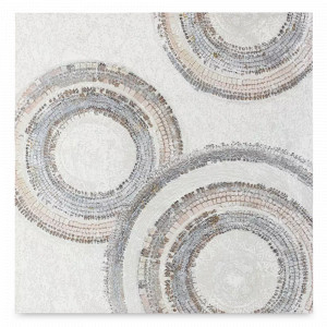 Панно декоративное Tessera 1, 80 х 80 см, холст, дерево, серый, серия Art, BERGENSON BJORN, Великобритания, Предметы интерьера