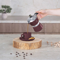 Кофеварка гейзерная, 150 мл на 3 чашки, пластик, матовый бордо, серия Leonardo, BERLINGER HAUS, Венгрия_00820860058847282998.jpg