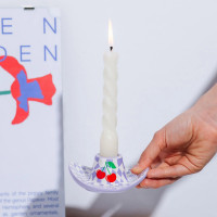 Подсвечник на одну свечу Cowboy Hat, 4 см, керамика, лиловый, серия Rodeo, DOIY, Испания_00819740050778204454.jpg