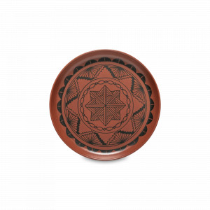 Тарелка закусочная Aztec, 22.8 см, керамика, коричневый, декор, серия Pacifica, COSTA NOVA, Португалия, Pacifica COSTA NOVA