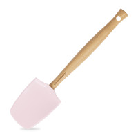 Лопатка кулинарная, 28 см, силикон, дерево, розовый, серия Powder Pink, LE CREUSET, Франция