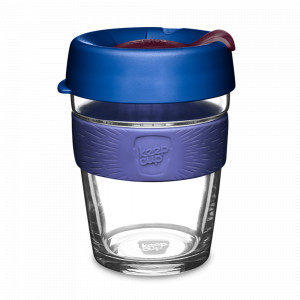 Кружка дорожная KeepCup M, 340 мл, закаленное стекло, полипропилен, силикон, синий, серия Brew, KEEPCUP, Австралия, KEEPCUP (Австралия)
