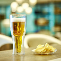 Термобокал Beer, 480 мл, боросиликатное стекло, прозрачный, WALMER, Великобритания_00808690062425532751.jpg