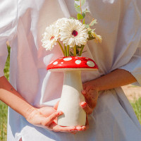 Ваза для цветов, 19 см, керамика, белый, серия Amanita, DOIY, Испания_00819740048036341785.jpg