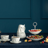 Этажерка двухъярусная, высота: 25 см, материал: фарфор, цвет: белый, серия With bite, TASSEN, Германия_00806300053446482196.jpg