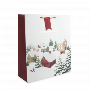 Пакет подарочный «White town», 42 х 48 см, бумага, белый, серия Townlet, ANNA LAFARG, Китай, Скидка до -20% на бренд ANNA LAFARG