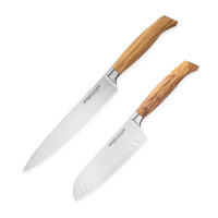 Набор кухонных ножей, 7 штук, на магнитной подставке ComposeEat, серия Ergo Line Olive, BERGER CUTLERY, Германия_00816100040767558838.jpg