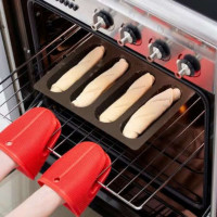 Варежка - прихватка для духовки, силикон, красный, LEKUE, Испания_00820270055249763679.jpg