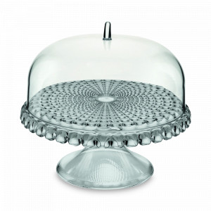 Блюдо для торта, пластик SAN, 30 см, серый, серия Tiffany, GUZZINI, Италия, Tiffany  GUZZINI