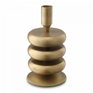 Подсвечник на одну свечу, 20 см, металл, золотистый, серия Stone, BERGENSON BJORN, Великобритания, Подсвечники и канделябры