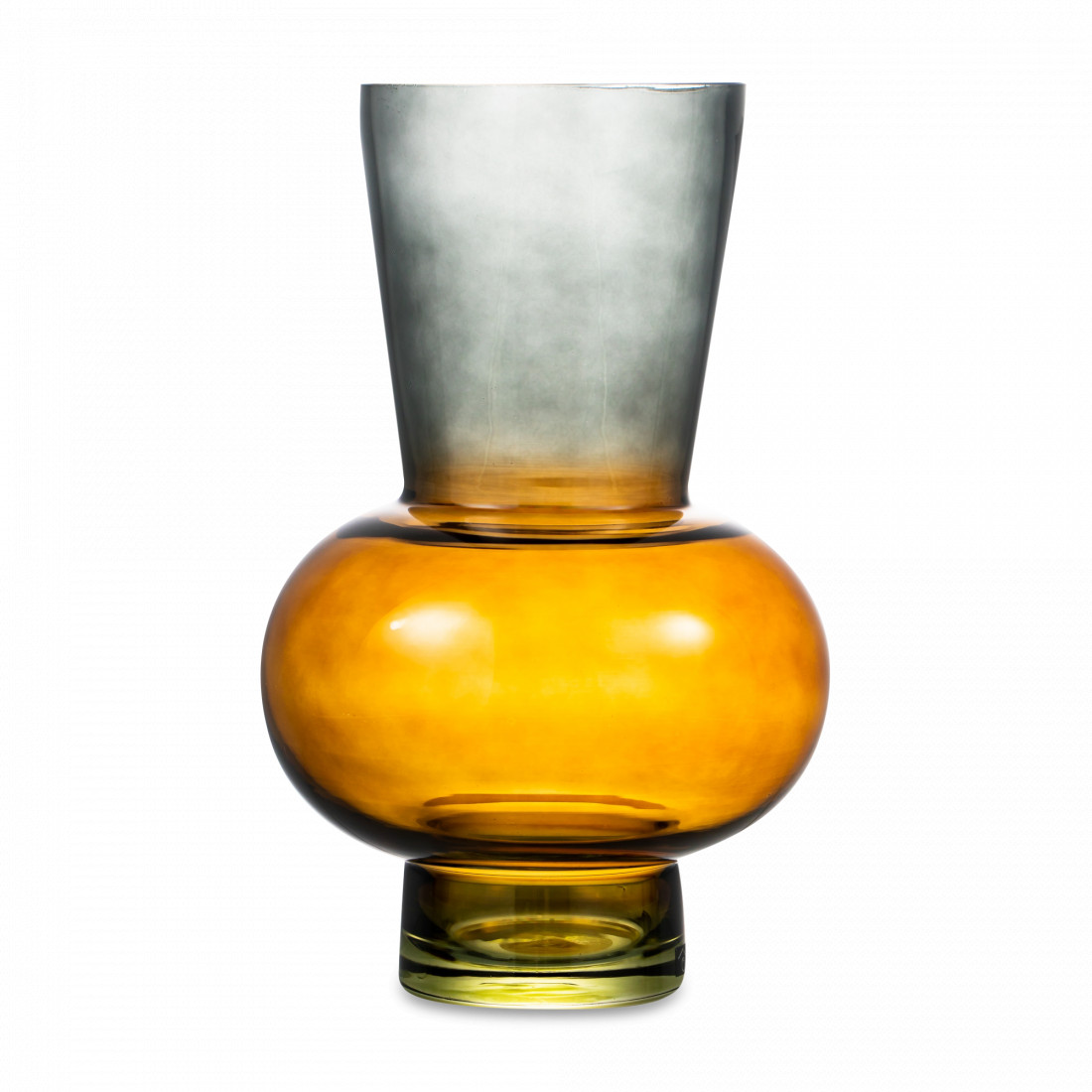 Ваза Триобль, 25 см, стекло, розово-дымчатый, Rasteli, Бельгия