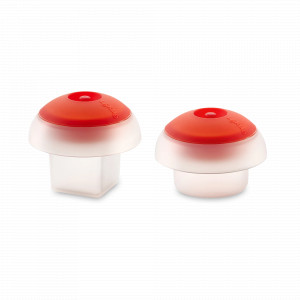 Набор из 2-х форм для приготовления яиц в СВЧ, 100 мл, силикон, красный, LEKUE, Испания, Посуда для приготовления в СВЧ