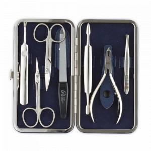 Набор маникюрный в футляре, 7 предметов, GD, Германия, Мужской маникюрный набор