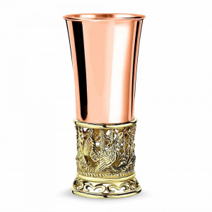 Стопка &quot;Глухари&quot;, 65 мл, медь, латунь, серия Охотничий домик, Кольчугинский Мельхиор, Россия, Рюмки для текилы