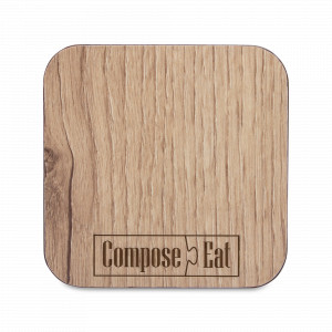 Подставка под кружку, 10х10 см, дуб натуральный, серия Everyday, ComposeEat, Россия, Basic 4 мм COMPOSE EAT