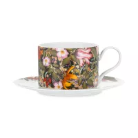 Пара чайная, фарфор, белый, декор, серия Майя, MIX&amp;MATCH HOME, Китай, 