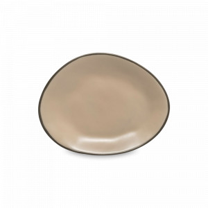 Блюдо овальное, 20 х 16 см, керамика, бежевый, серия Stacked Organic, COSTA NOVA, Португалия, Блюда сервировочные, менажницы