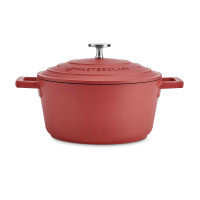 Кастрюля с крышкой , 2,5 л, 20 см, литой алюминий, красный, серия MasterClass, KITCHEN CRAFT, Великобритания