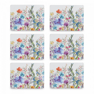 Набор из 6-ти подстановочных салфеток Meadow Floral, 30 х 22,8 см, пробка, декор, CREATIVE TOPS, Великобритания, CREATIVE TOPS (Великобритания)