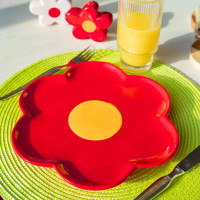 Тарелка обеденная, 24 см, керамика, красный, серия Daisy, DOIY, Испания_00821110062560819381.jpg