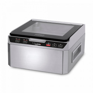Вакууматор камерный VacuChef 40, материал: нержавеющая сталь, пластик, цвет: стальной, черный, CASO, Германия, Вакуумные упаковщики CASO