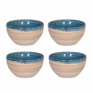 Набор из 4-х салатников «Голубой песок», 13,5 см, керамика, синий, WAECHTERSBACH, Германия, Салатники из керамики