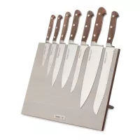 Набор кухонных ножей, 7 штук, на магнитной подставке ComposeEat, серия Classic Walnut, BERGER CUTLERY, Германия, 