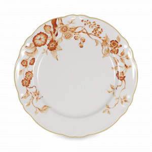 Тарелка обеденная Bianco e arancione, 26.5 см, фарфор, белый, оранжевый, серия Florentius, LE COQ, Италия, Итальянский фарфор