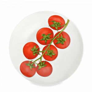 Тарелка суповая, 20,5 см, костяной фарфор, белый, красный, серия Freedom, TAITU, Италия, Тарелки суповые